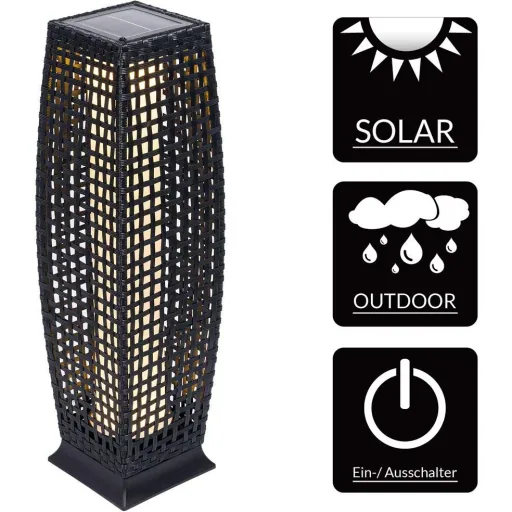 Solar garden light Polyrotan 25 LED 50cm