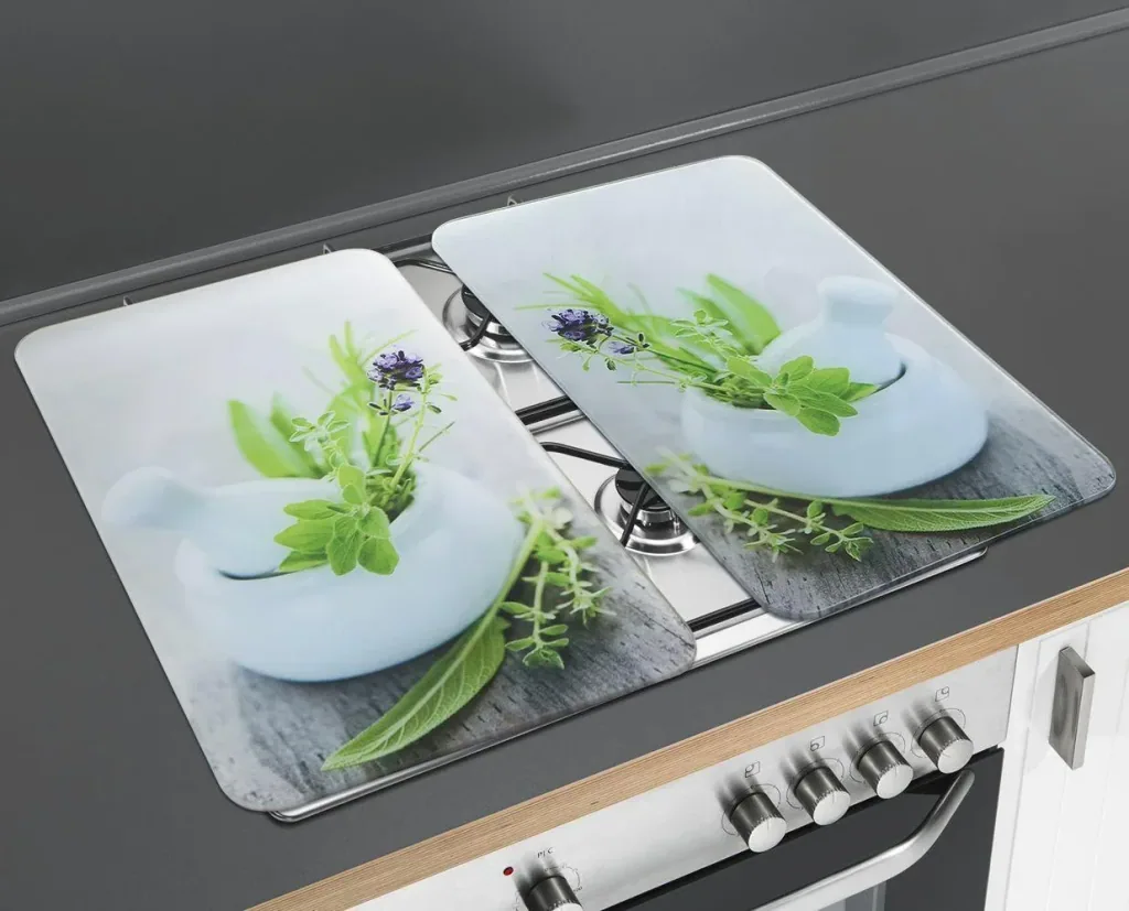 Universal Herb Garden stove cover, set of 2, 52 x 30 cm
