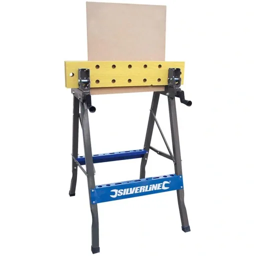 Heavy-duty workbench with tilting worktop 150 kg