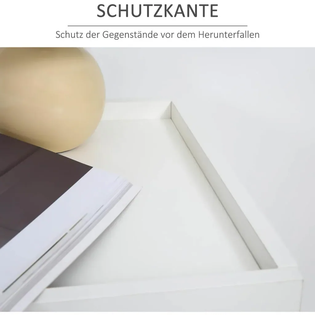 Bedside table with drawer, stackable bedside table, drawer cabinet, bedroom bedside table, chipboard white + natural 50 x 4