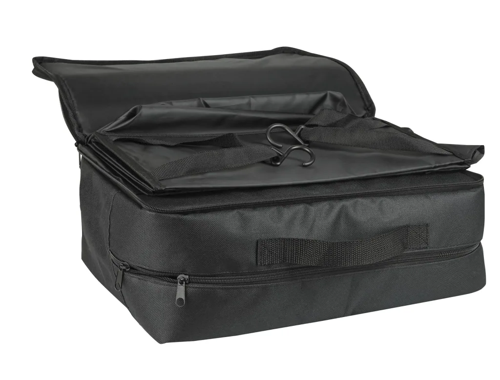 Hanging shelf travel bag, 3 compartments, 41 x 26 x 70 cm