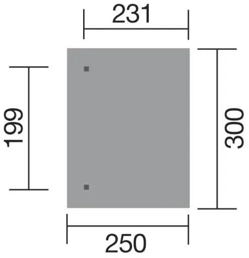 Patio roof "Salsa", size 1, 300 x 250 cm