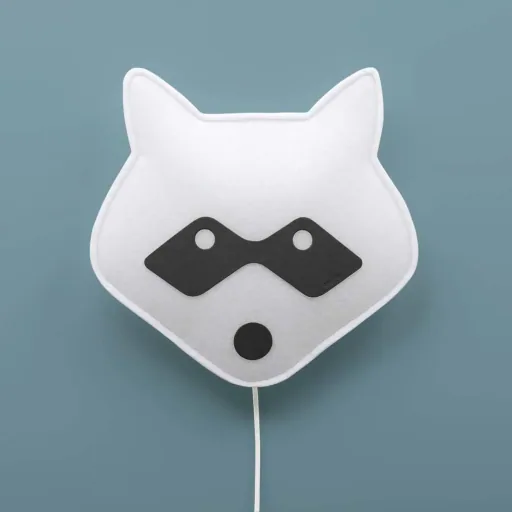 Buokids Soft wandlamp wasbeer zwart