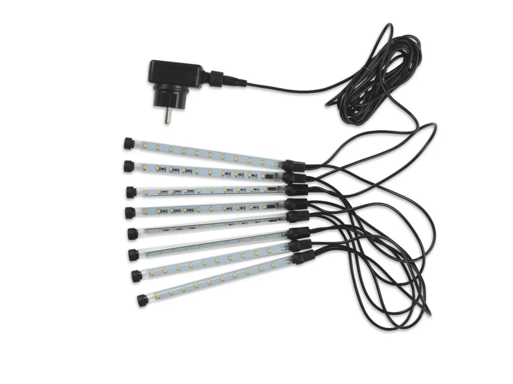 LED light chain meteorite set of 8, white