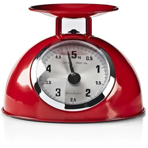 Nedis Retro Kitchen Scale - Analogue - Metal - Red