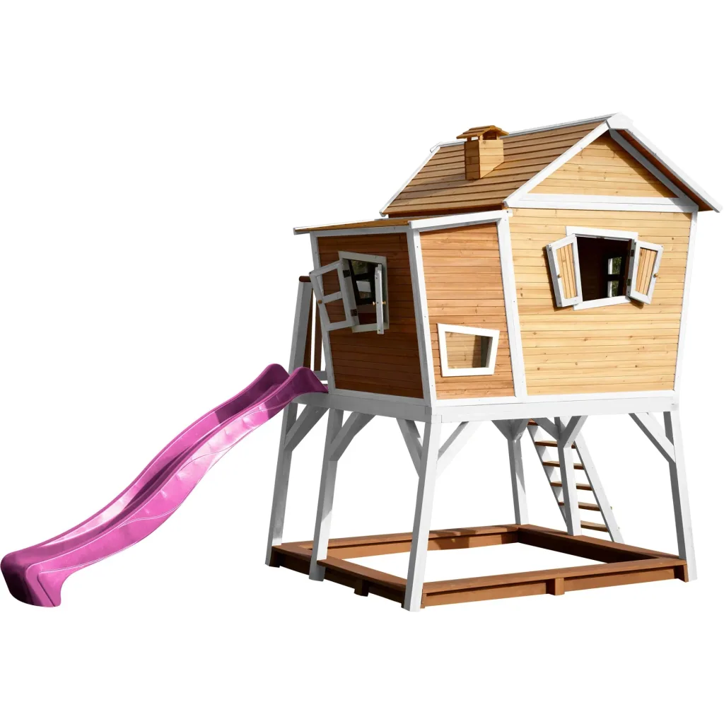Max Playhouse Brown/White - Purple Slide