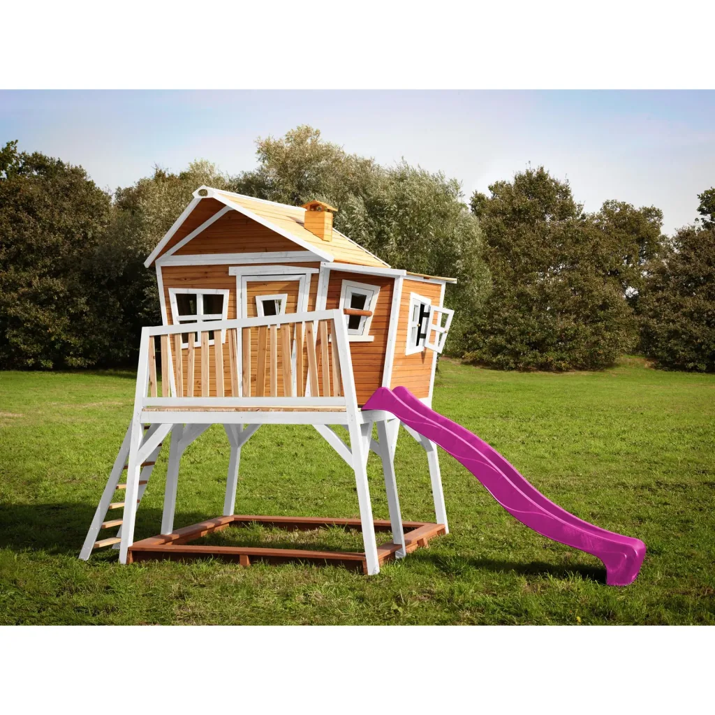 Max Playhouse Brown/White - Purple Slide