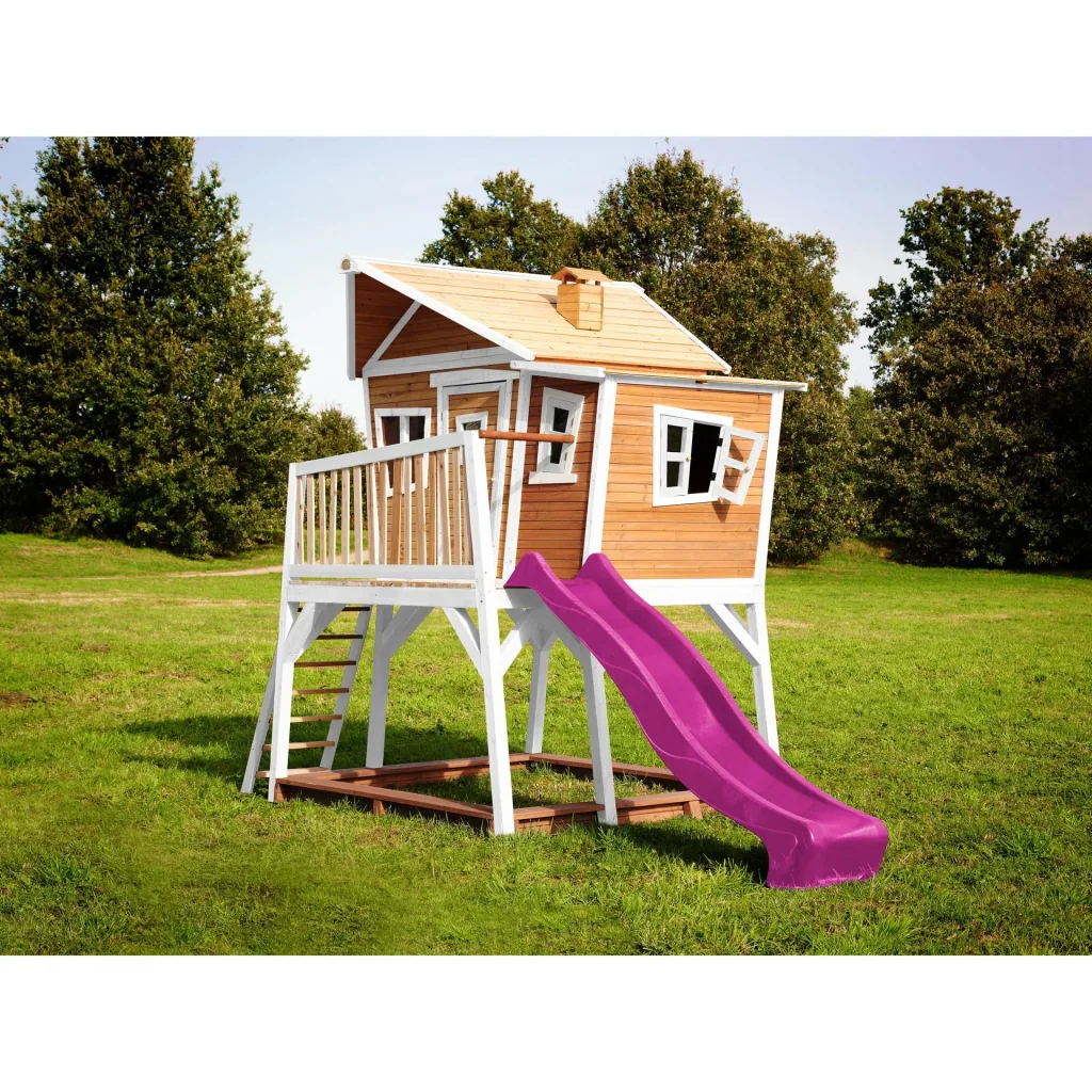 Max Playhouse Brown/White - Purple Slide