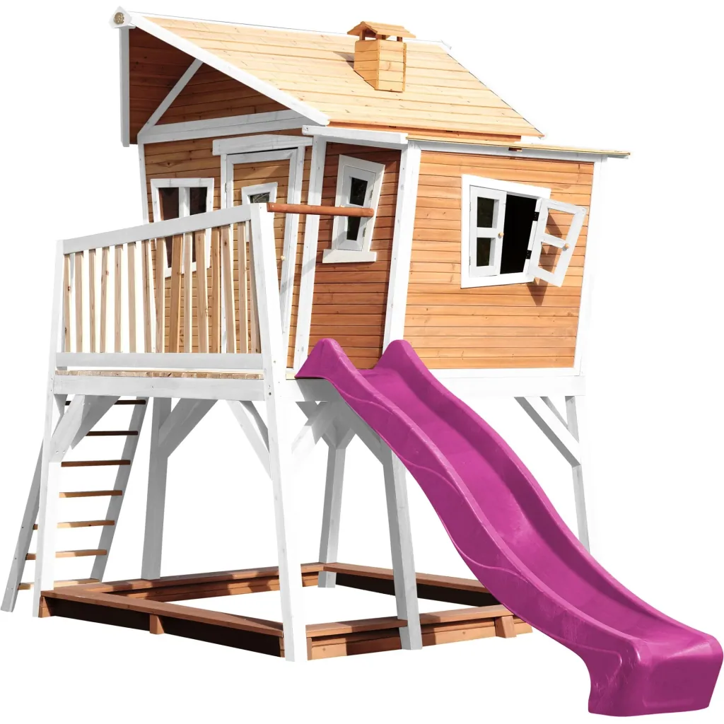 Max Playhouse Brown/White - Purple Slide