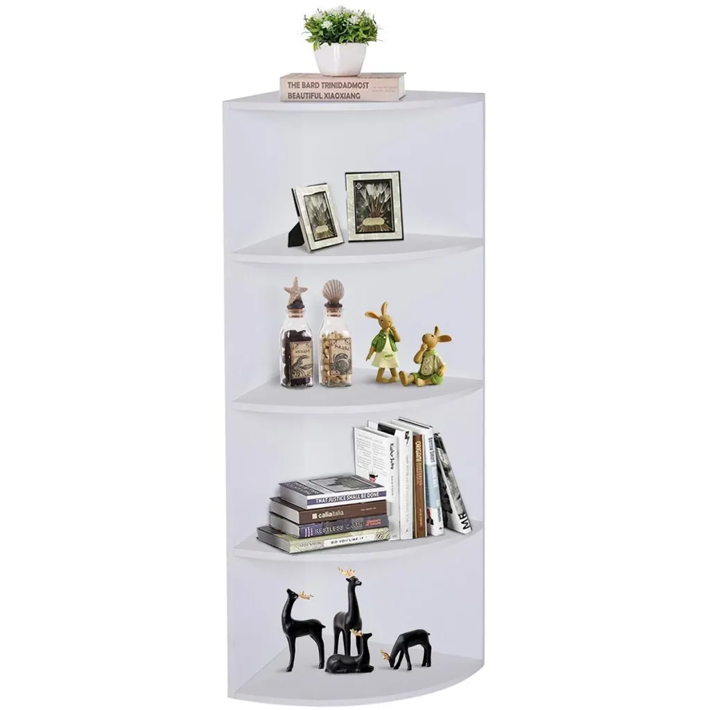 Corner shelf with 4 compartments