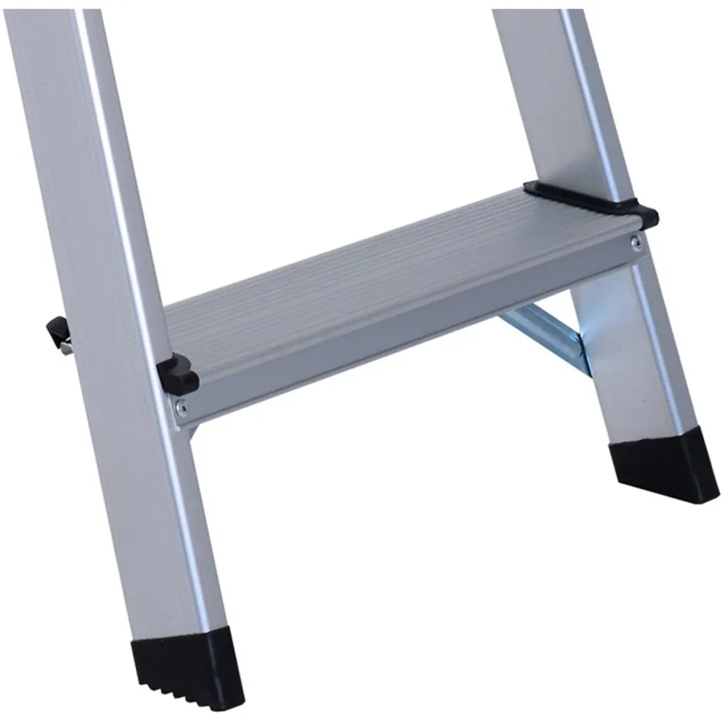 Stepladder with 4 steps silver