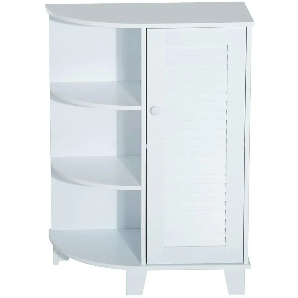 Corner cabinet bathroom cabinet standing cabinet white