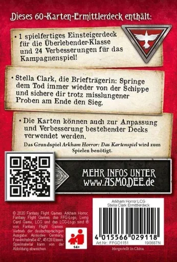 Arkham Horror The Card Game - Stella Clark (Investigator Deck)