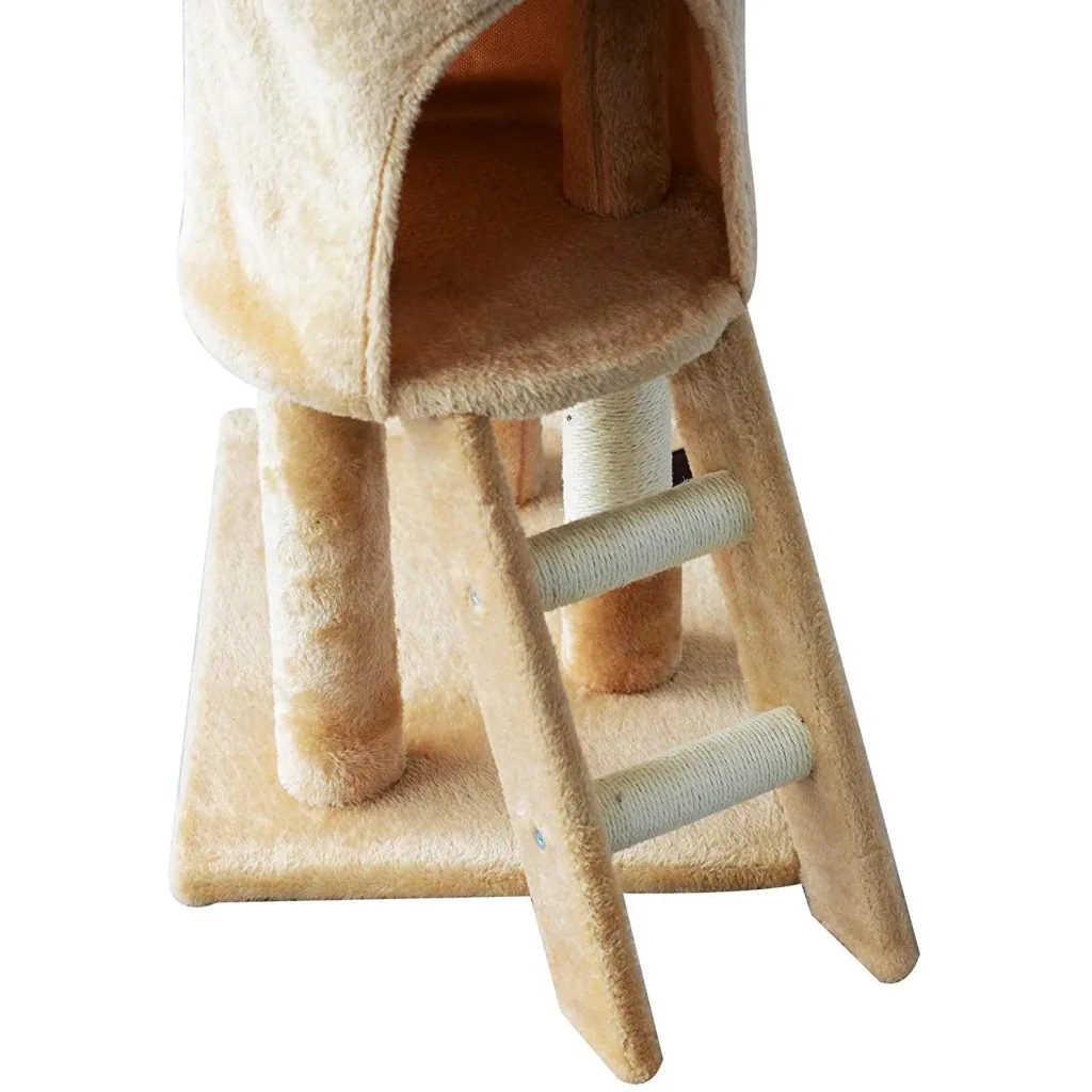 Cat tree scratching post cat scratching post climbing tree 4 toys beige