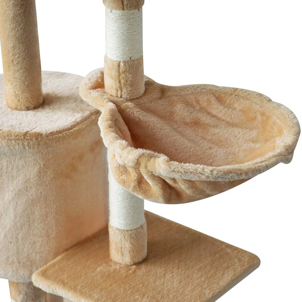 Cat tree scratching post cat scratching post climbing tree 4 toys beige