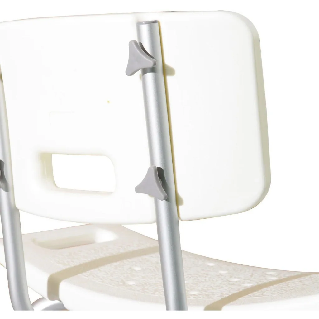 Shower chair with backrest bath stool 8-way height adjustable