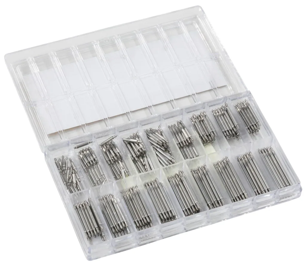 Spring bar assortment box 8–25 mm, 360 pieces