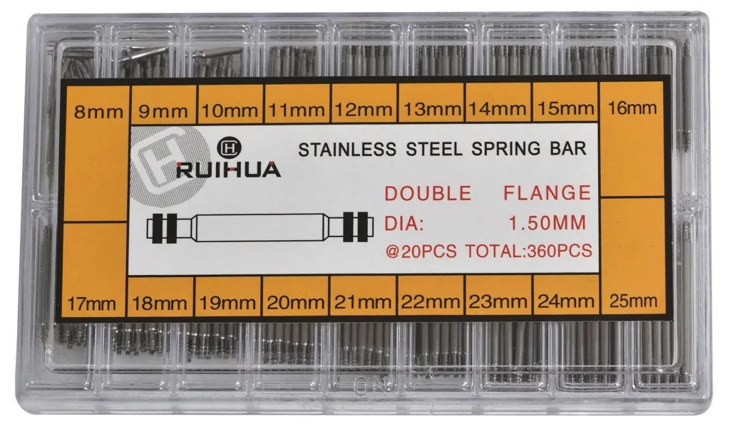 Spring bar assortment box 8–25 mm, 360 pieces
