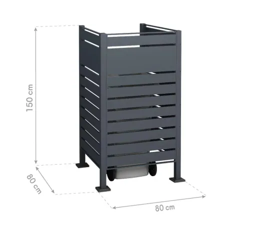 Garbage can cover Planum 1-box, 150 cm, anthracite