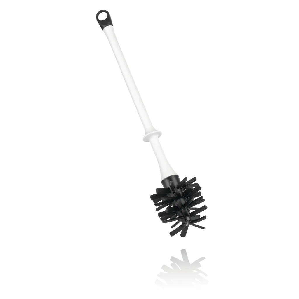 Toilet brush with integrated cleaning stone, silicone