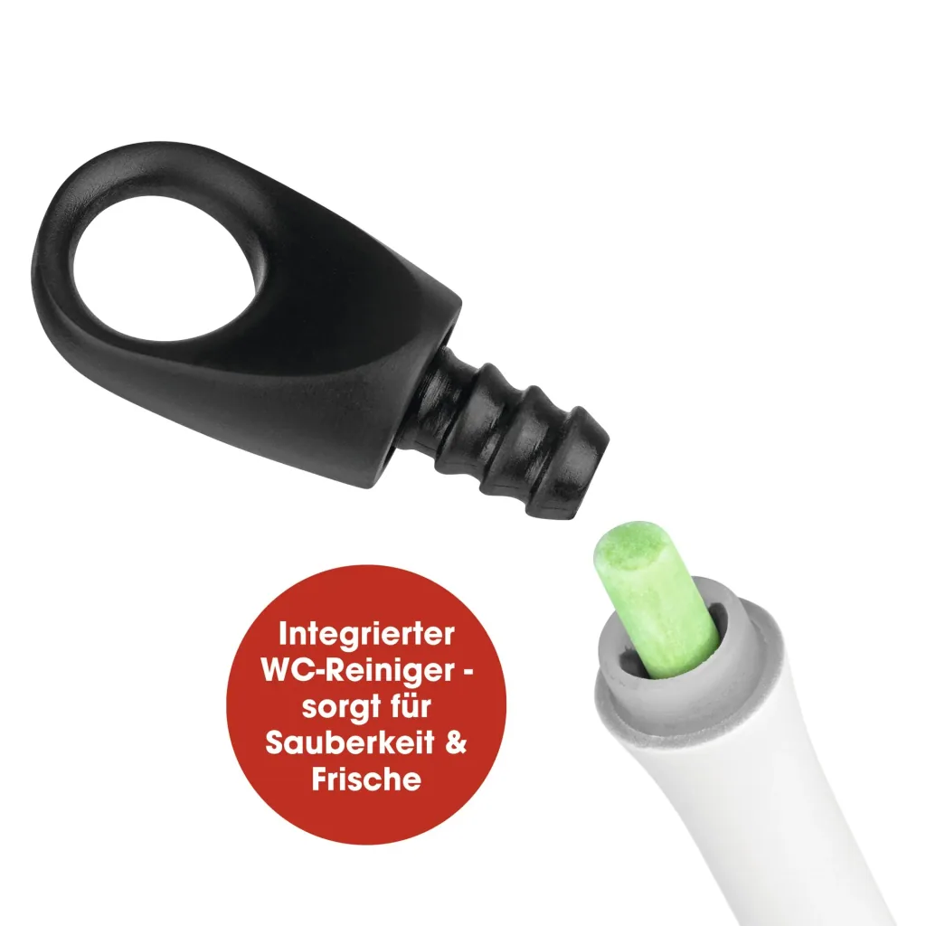 Toilet brush with integrated cleaning stone, silicone