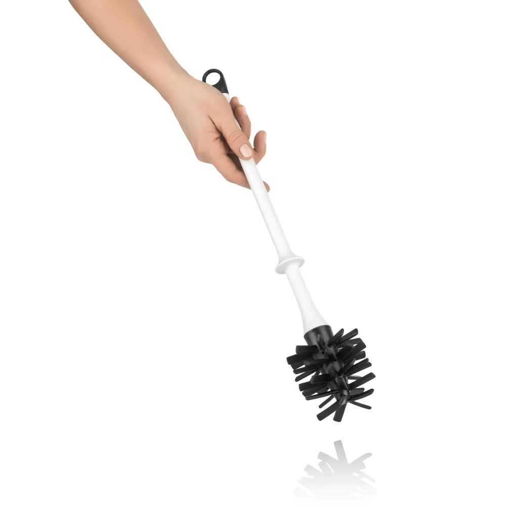 Toilet brush with integrated cleaning stone, silicone