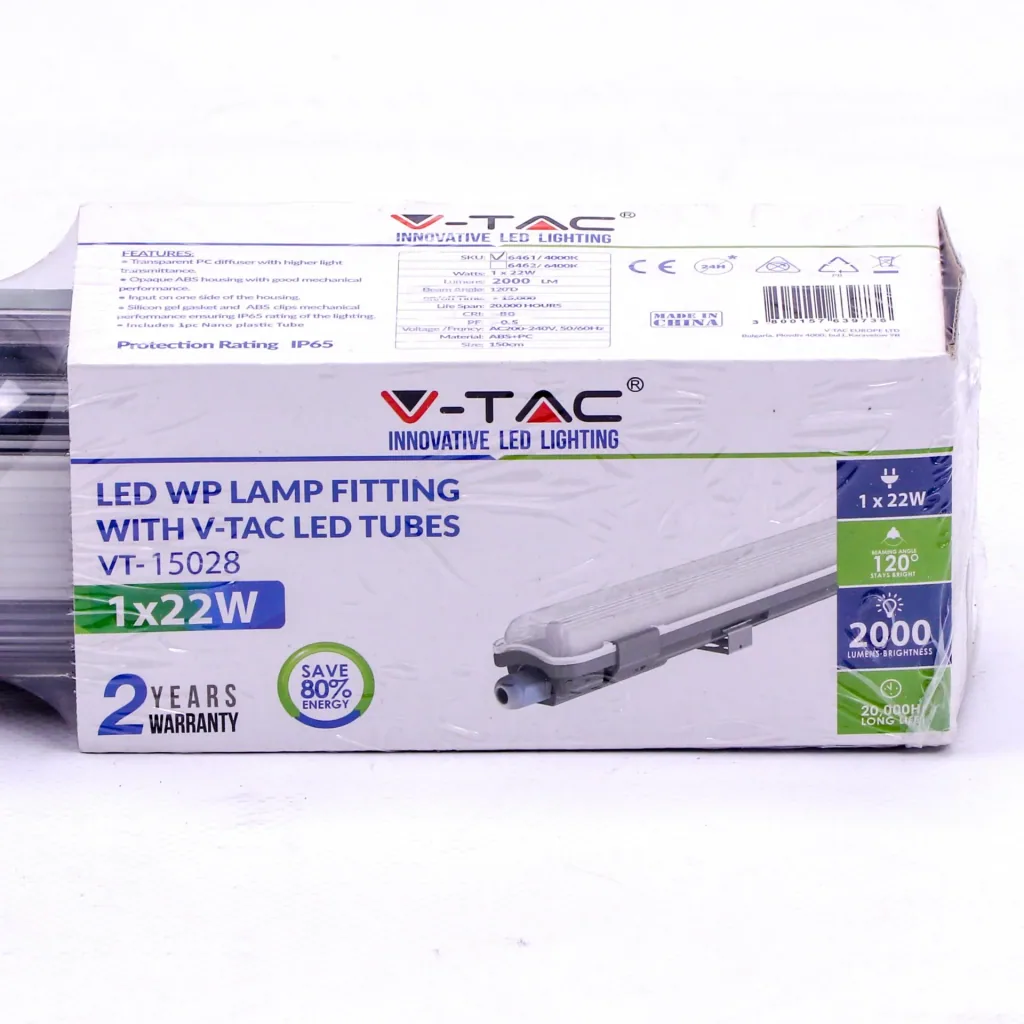 LED fluorescent lamp 150cm - 22W - 4000K - 2000 lumens - IP65