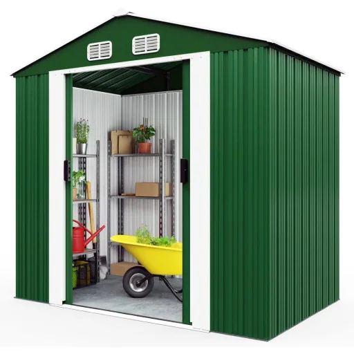 Shed green - metal 210x132x186