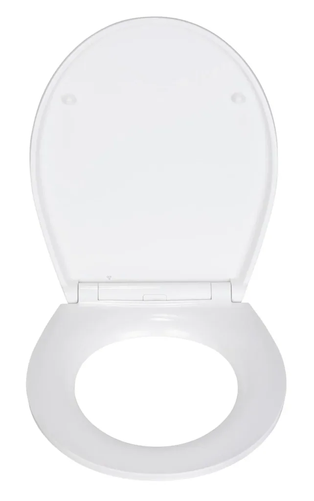 Premium toilet seat Grey Marble with relief, made of antibacterial Duroplast, with soft close