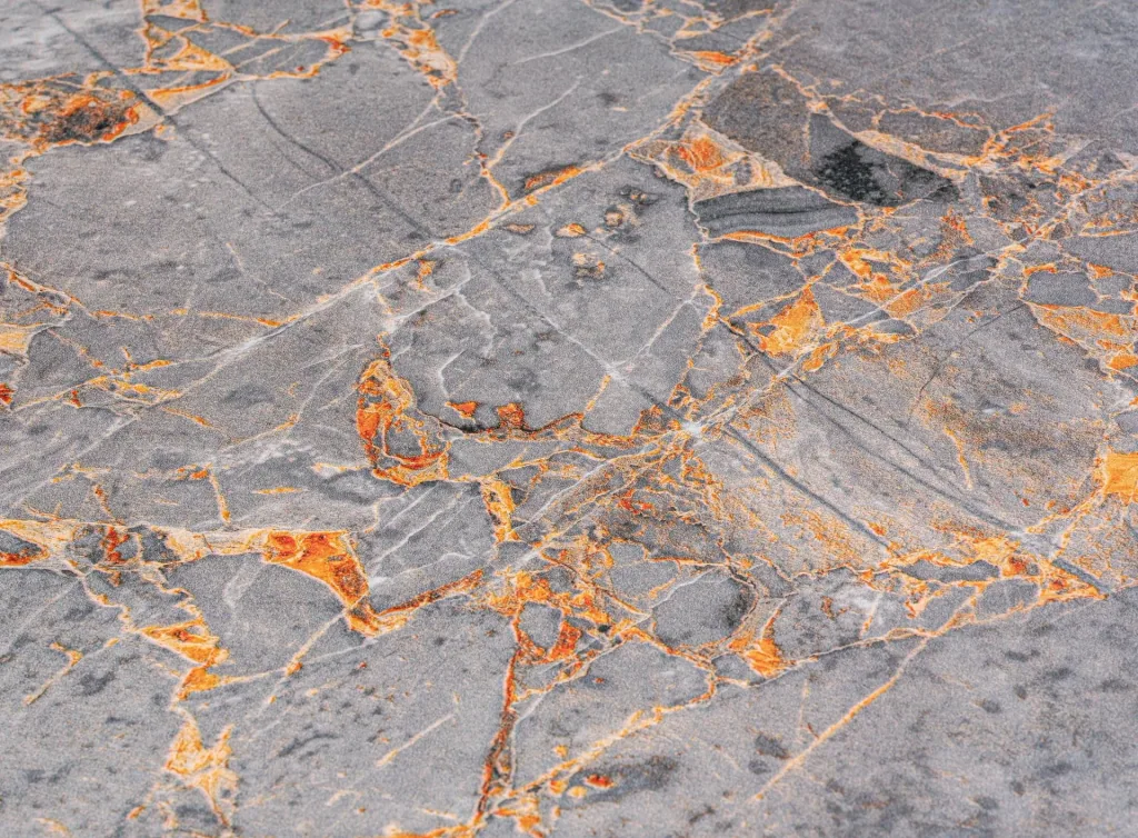 Premium toilet seat Grey Marble with relief, made of antibacterial Duroplast, with soft close