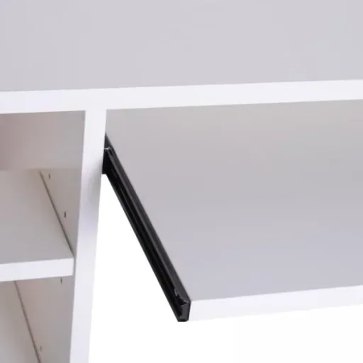 Computer desk office table with cabinet PC table wood veneer