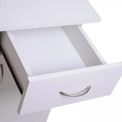 Computer desk office table with cabinet PC table wood veneer