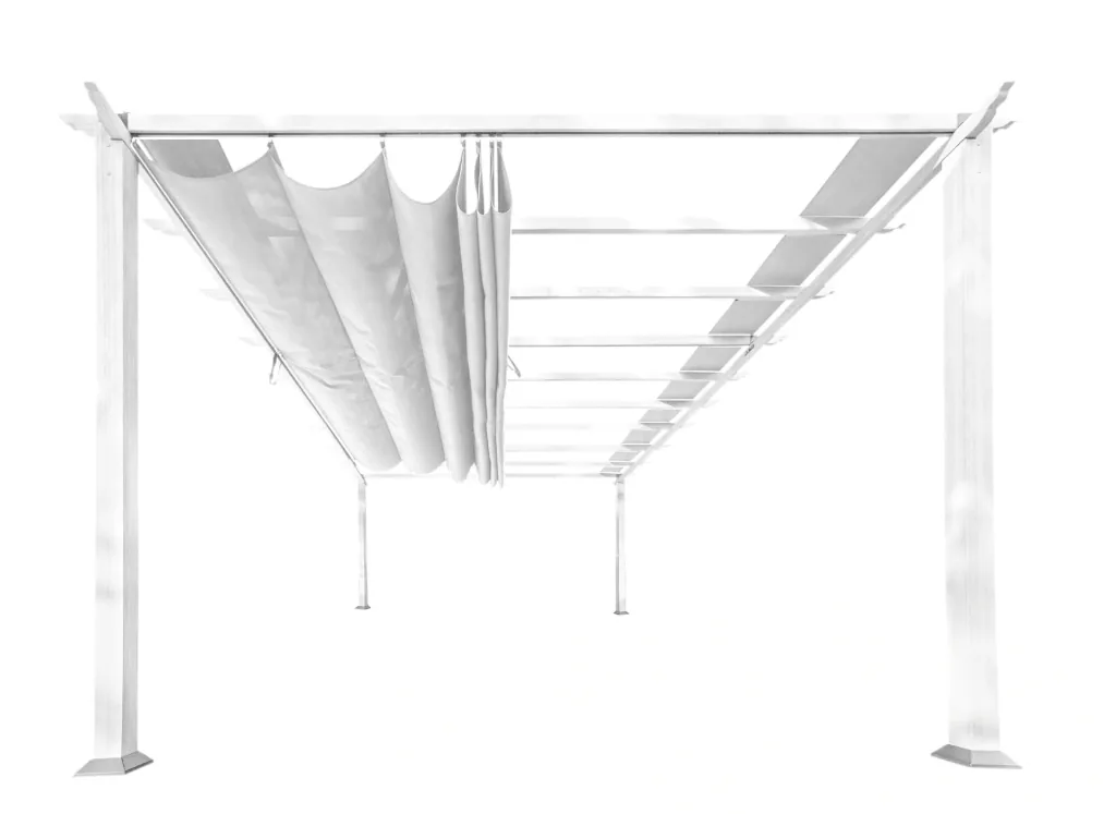 Paragon Outdoor buitenpaviljoen „Florenz“ Wit - met verstelbaar zonnescherm