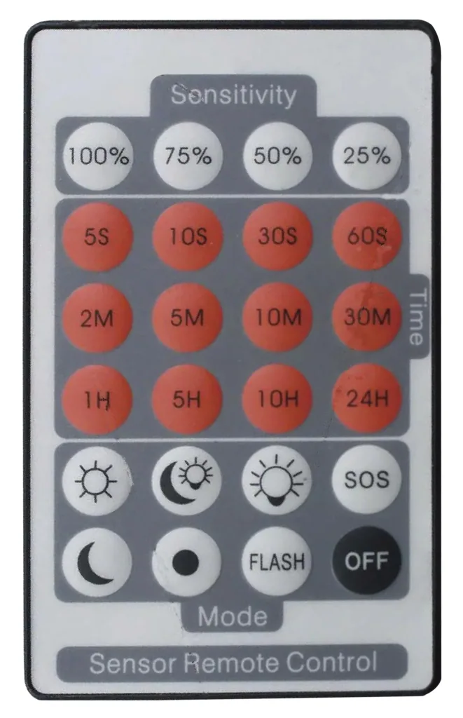 LED floodlight 20W with integrated motion detector and remote control