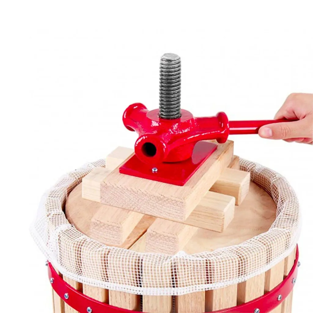 Fruitpers, Druivenpers, Appelpers, Wijnpers - Houten mand 12L