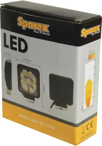 LED work light, rectangular, 2500 lumens