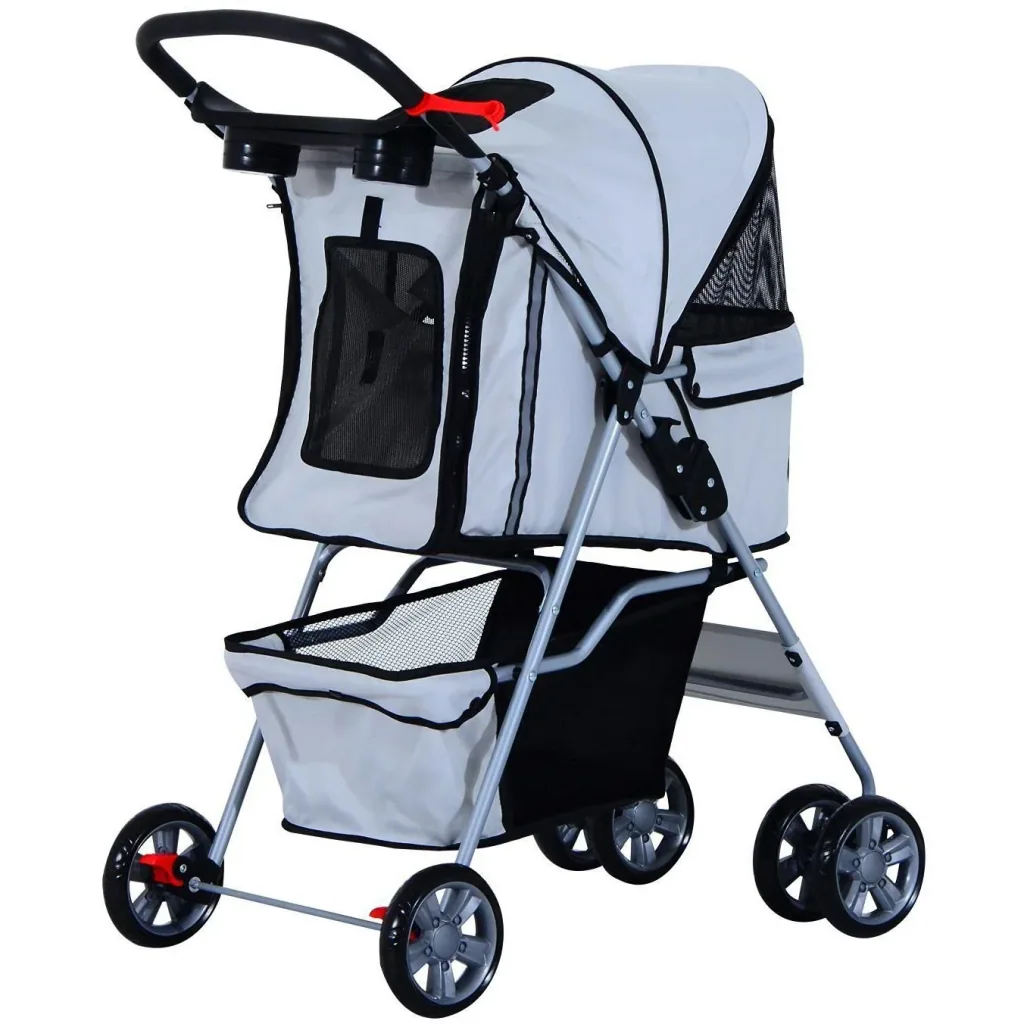 Dog Cart Dog Buggy Dog Pet Stroller Buggy Grey