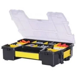 Stackable tool case - 10 storage compartments - 29.5 x 6.5 x 21.5 cm