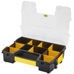 Stackable tool case - 10 storage compartments - 29.5 x 6.5 x 21.5 cm
