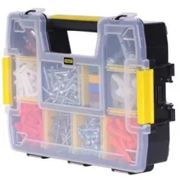 Stackable tool case - 10 storage compartments - 29.5 x 6.5 x 21.5 cm