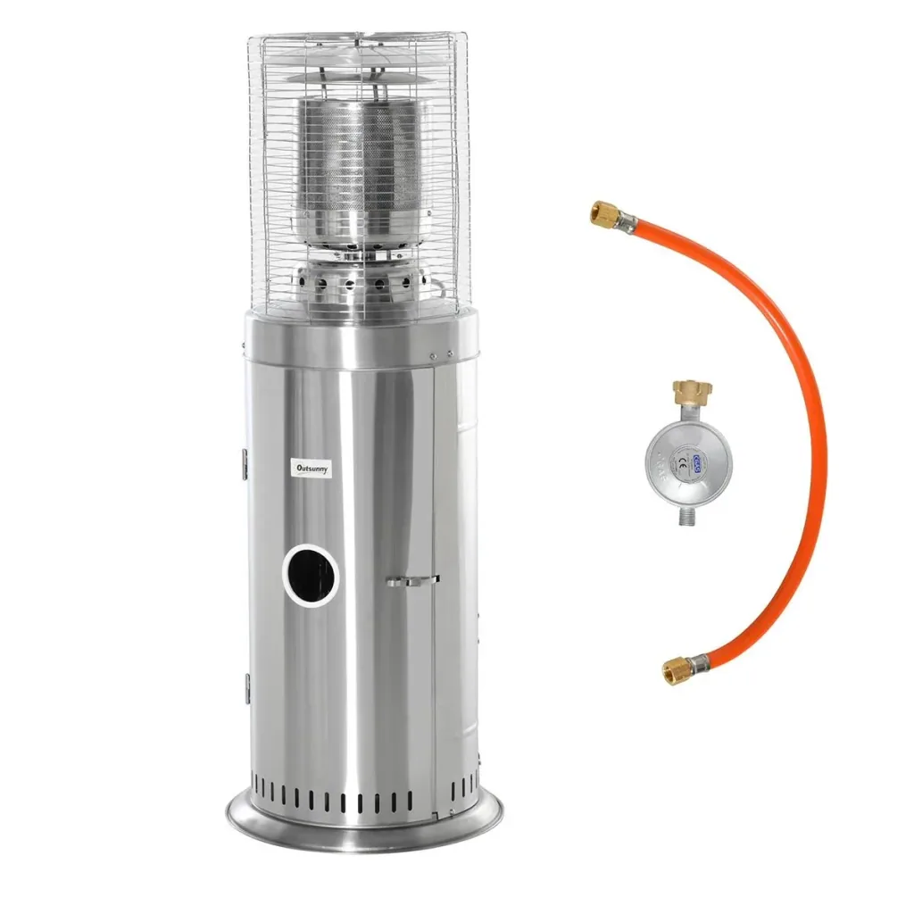 Patio heater with handle and wheels Patio heater with rotary knob rollable Gas 10KW elegant appearance