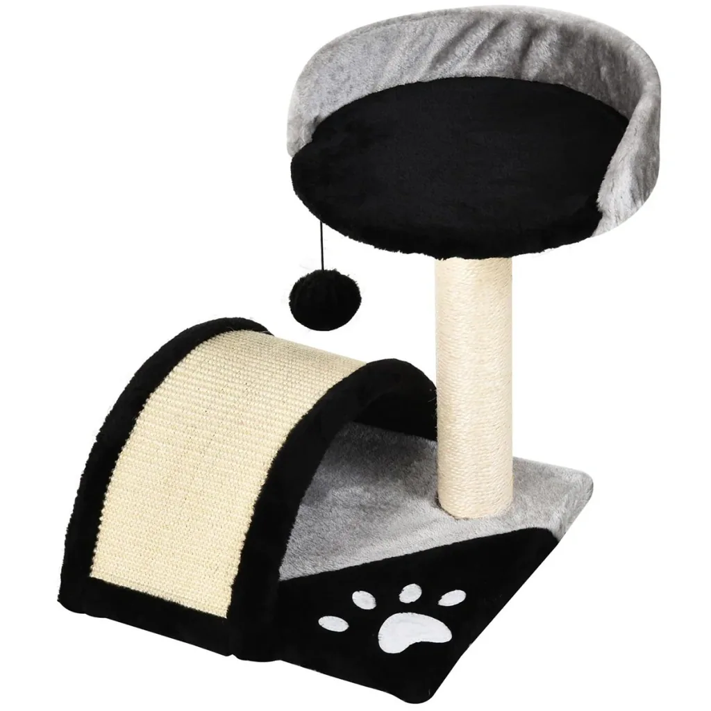 Cat tree with plush