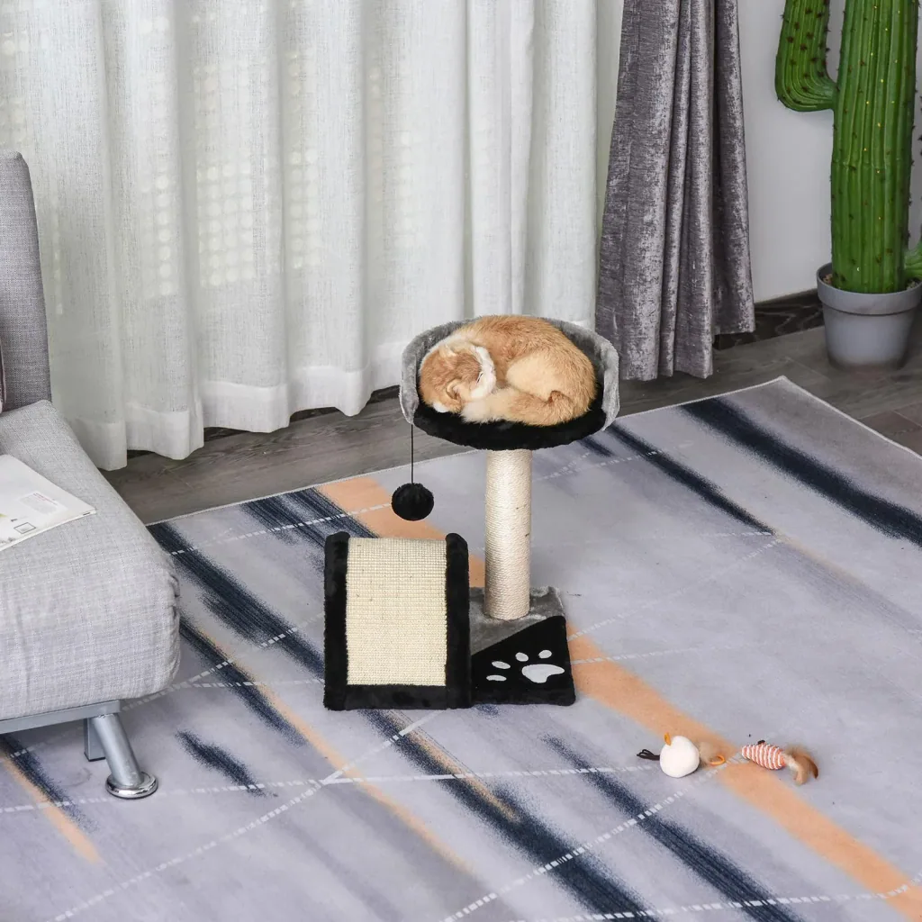 Cat tree with plush