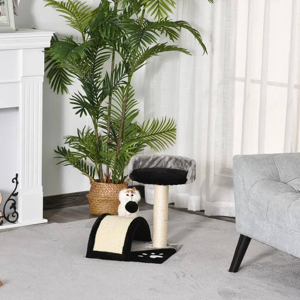 Cat tree with plush