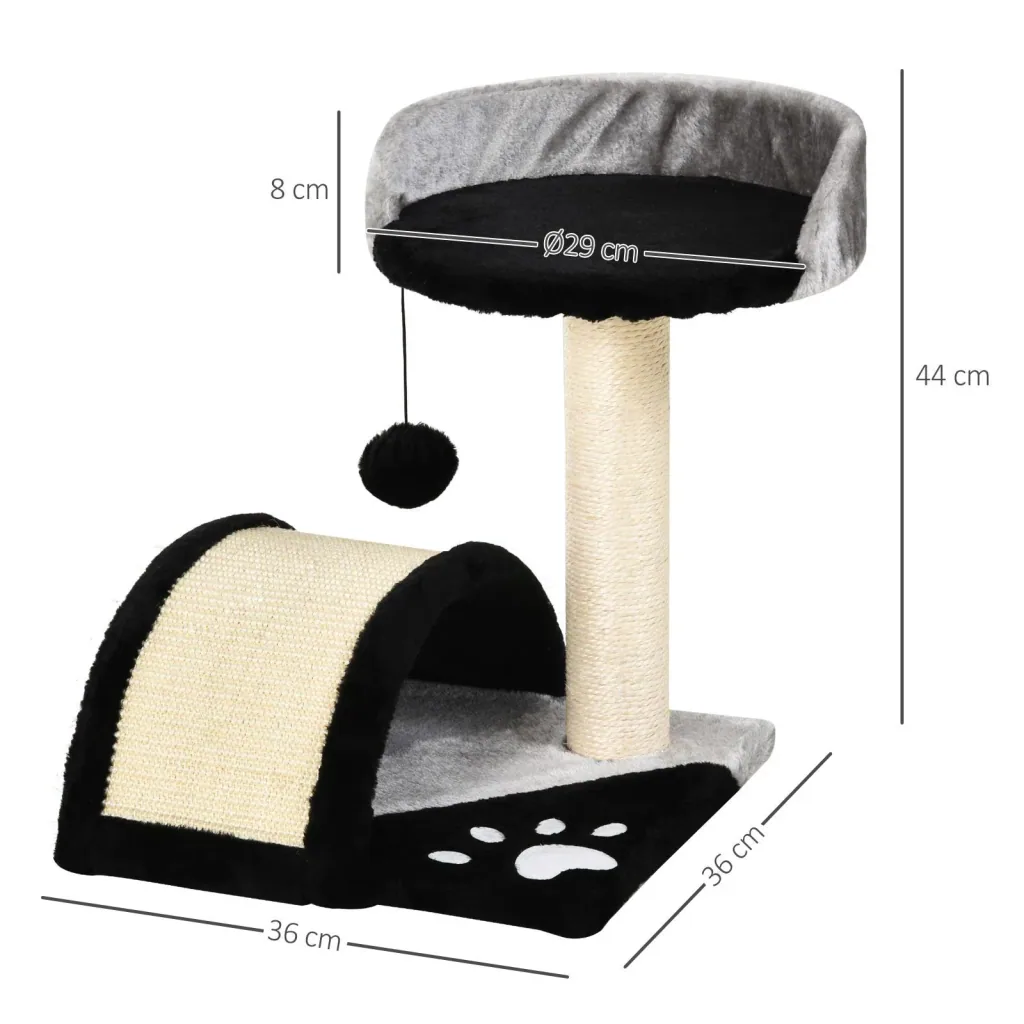 Cat tree with plush