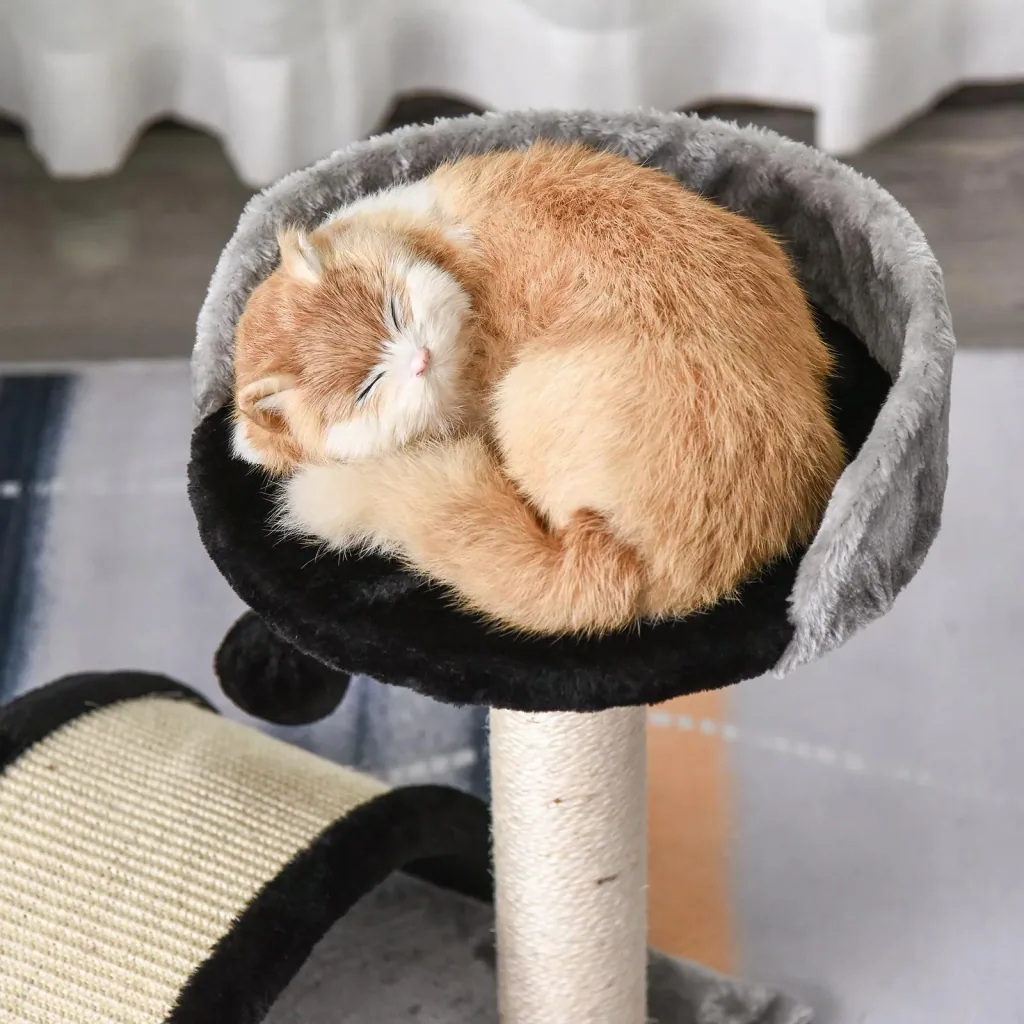 Cat tree with plush