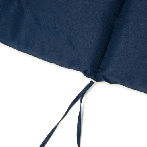 6x Vanamo Blue seat cushions with cream cover - 120 x 45 x 5cm