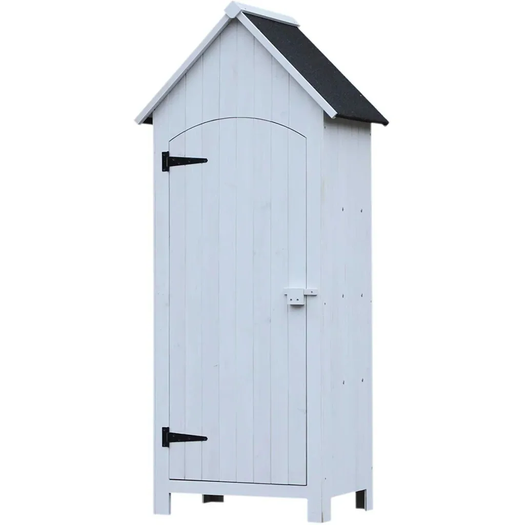 Garden cabinet with bitumen paper