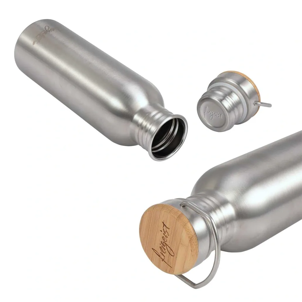 Stainless steel bottle, single-walled, matt