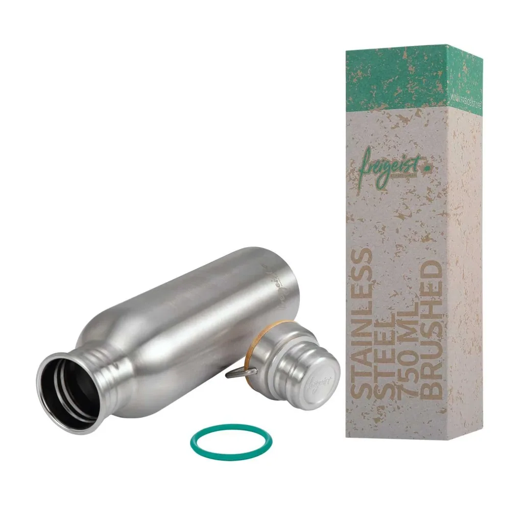 Stainless steel bottle, single-walled, matt